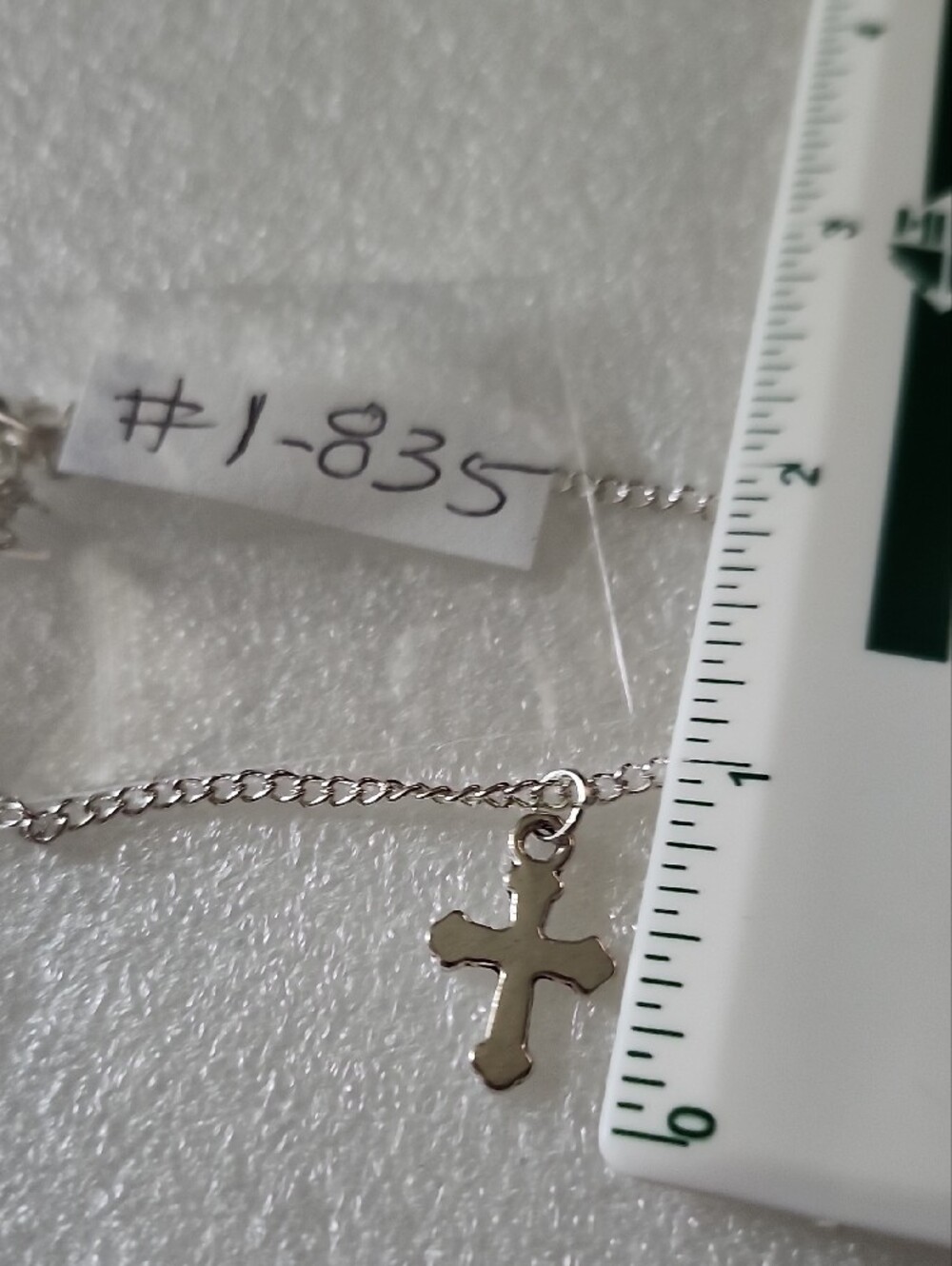 Hand Crafted Silver Tone Cross Bracelet / Anklet - Picture 2 of 6